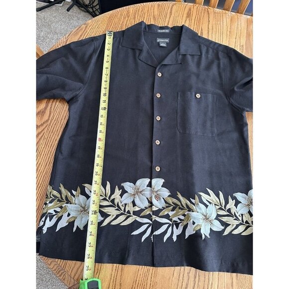 St John’s Bay Short Sleeve Button Up Silk Hawaiian Shirt Mens Medium - Picture 7 of 7